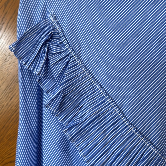 Chicwish  RUFFLE TIERED FRILL HEM SKIRT IN BLUE STRIPES, size S - Picture 13 of 17